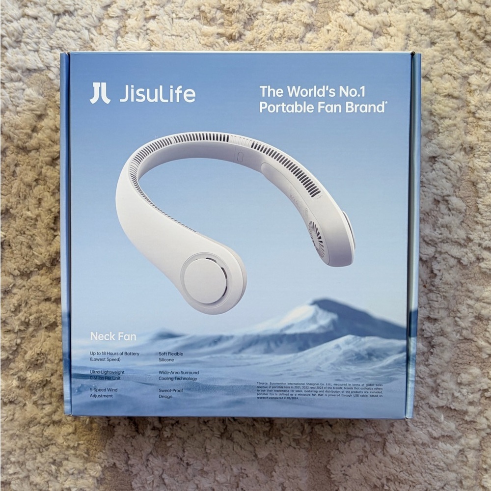 New Never Opened box One JisuLife White Neck Fan